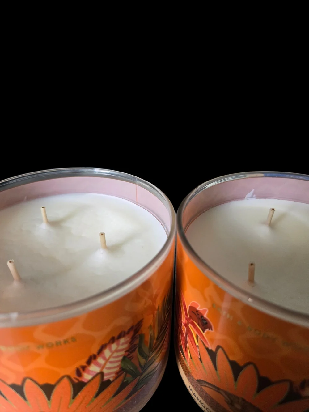 2pc Bath & Body Works Mango Papaya Paradise 3-Wick Candles - New!!